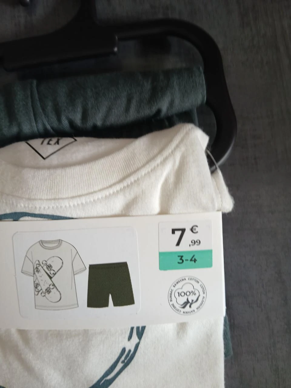 conjunto de pijama curto tex 3/4 anos – photo 2